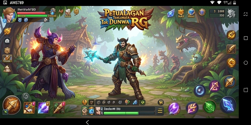 Tangkapan layar menunjukkan aksi pertarungan yang intens dalam RPG.
