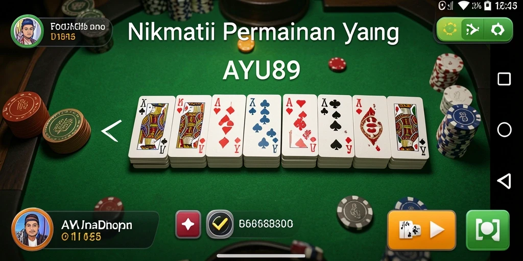 Tampilan gameplay AYU89 penuh aksi seru permainan Domino.