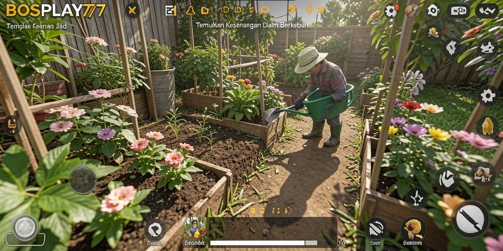 Tangkapan layar yang menunjukkan gameplay seru dalam bertani.