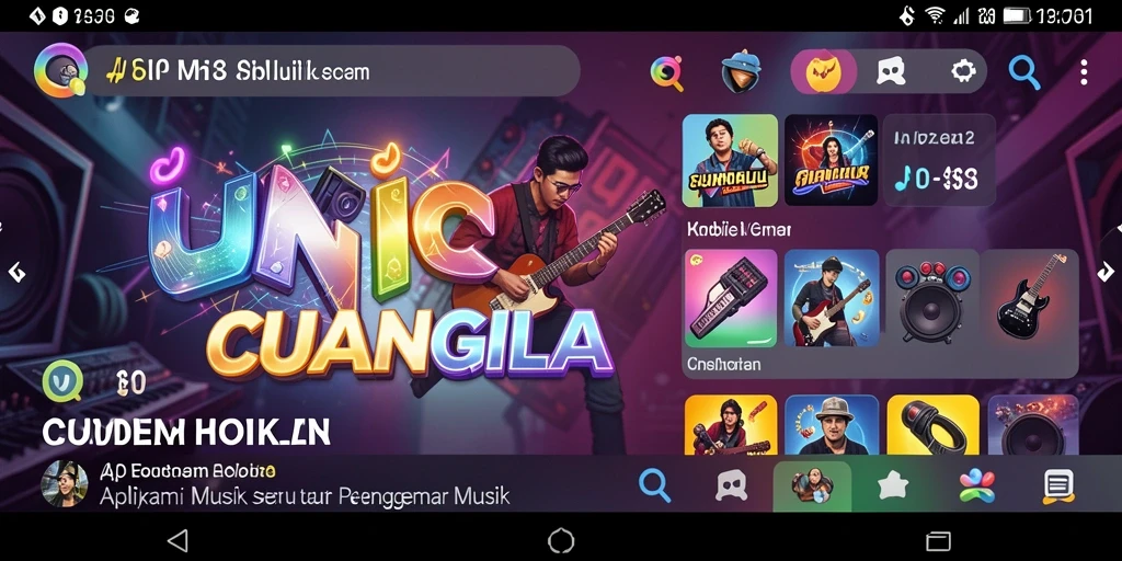 Tampilan screenshot CUANGILA menampilkan gameplay musik yang seru.