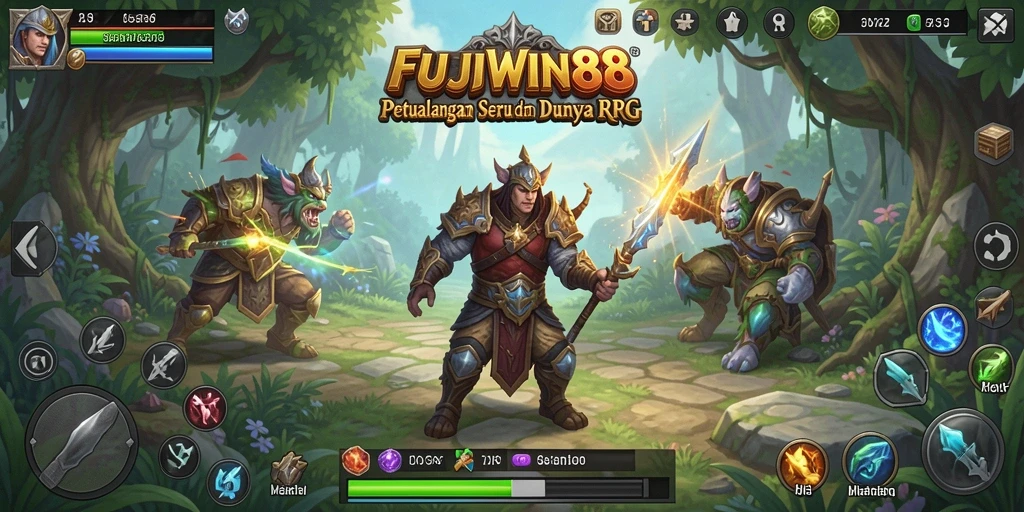 Tampilan gameplay seru dalam FUJIWIN88 dengan petualangan RPG yang mendebarkan.