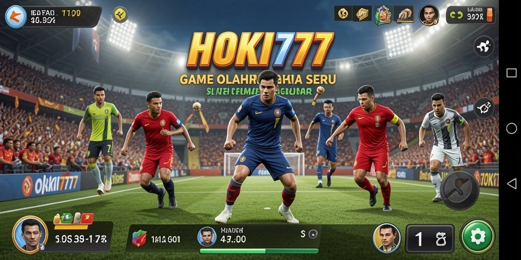 Tampilan gameplay seru HOKI777 yang menampilkan aksi olahraga.