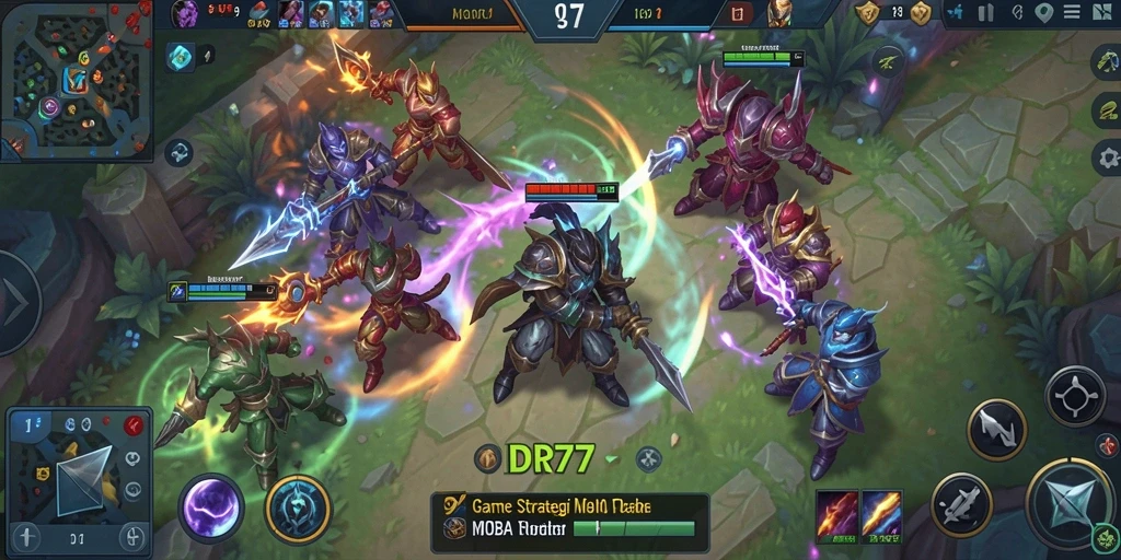 Tampilan gameplay seru di IDR77 dengan pertarungan tim yang mendebarkan.