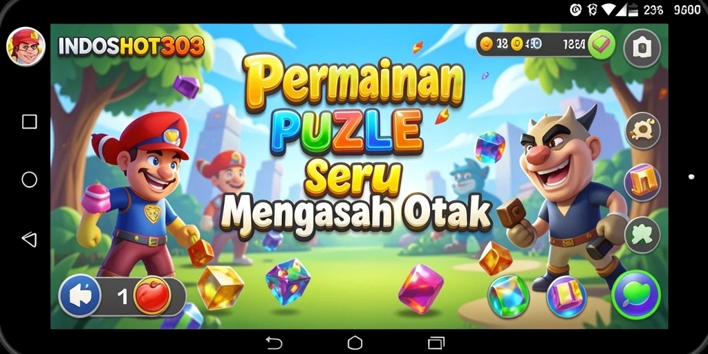 Tampilan gameplay puzzle yang menantang dan menarik.