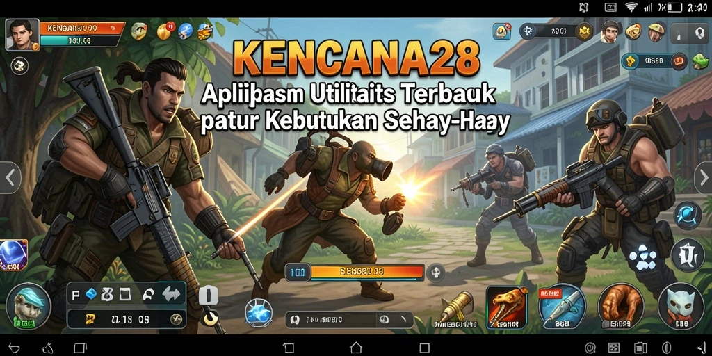 Screenshot utama KENCANA28 menampilkan antarmuka aplikasi yang intuitif.