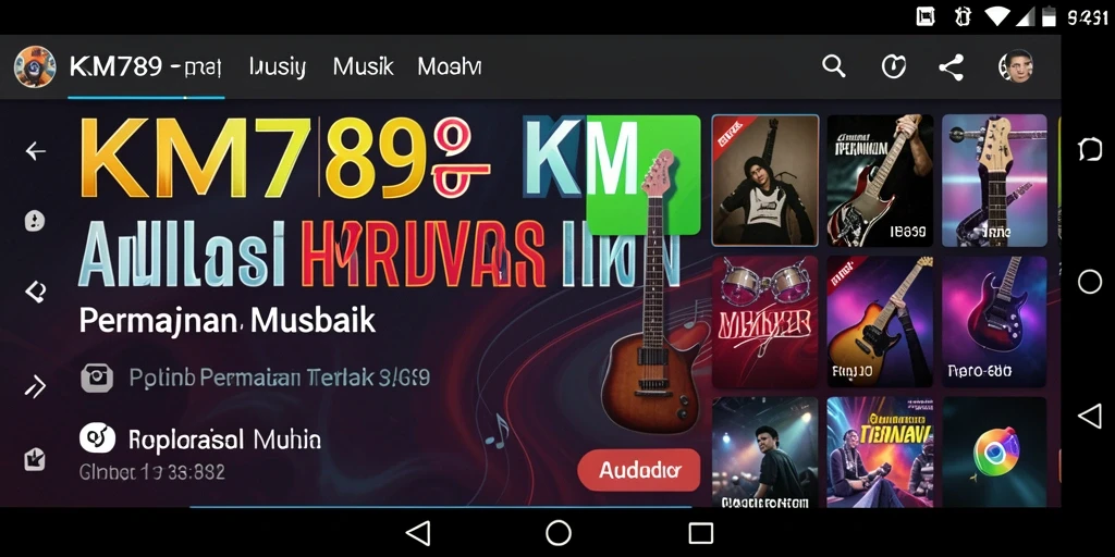 Tampilan gameplay KM789 yang seru dan interaktif dengan musik.