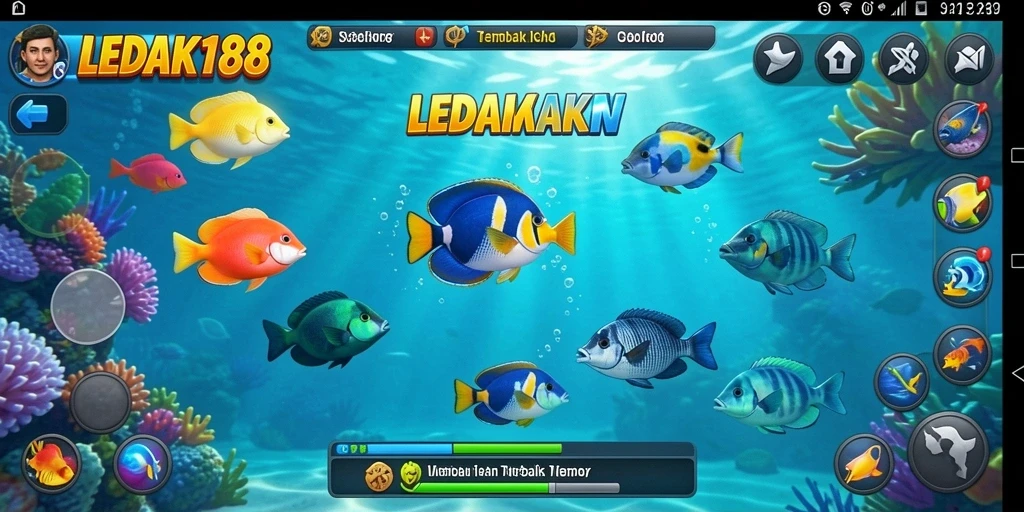 Tampilan menarik dari gameplay Tembak Ikan LEDAK188.