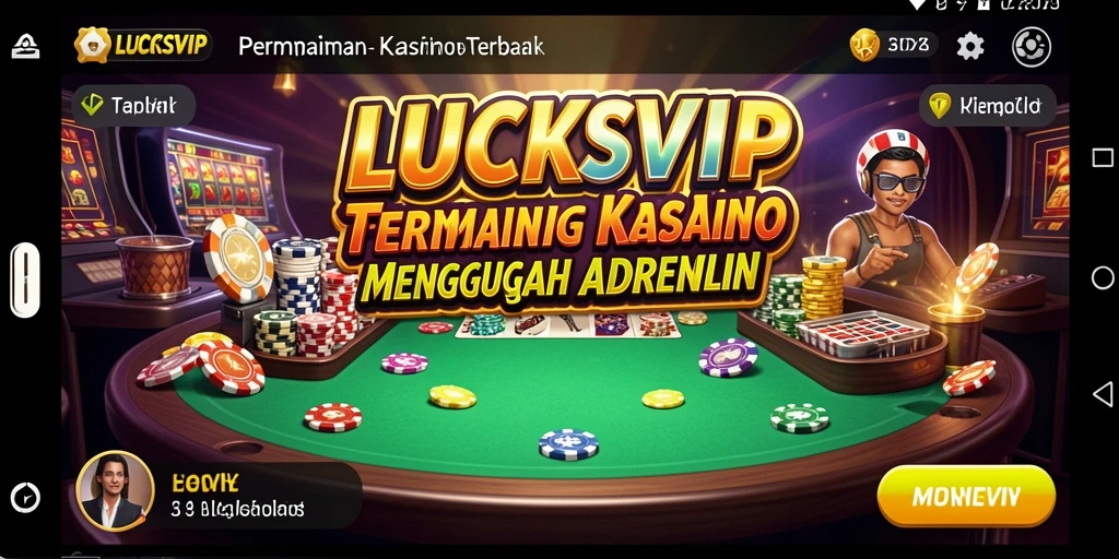 Tangkapan layar gameplay seru LUCKSVIP di aplikasi Kasino.