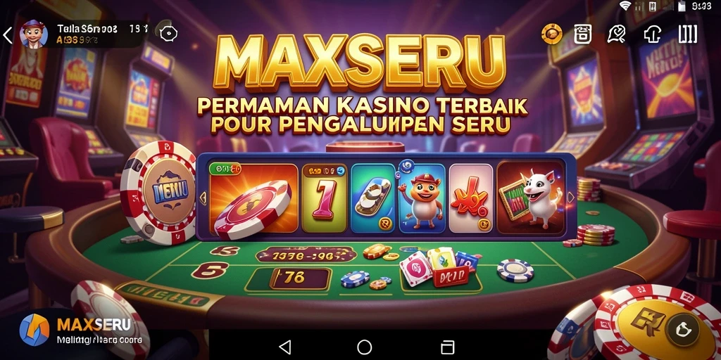 Tampilan gameplay MAXSERU yang penuh aksi dan seru.