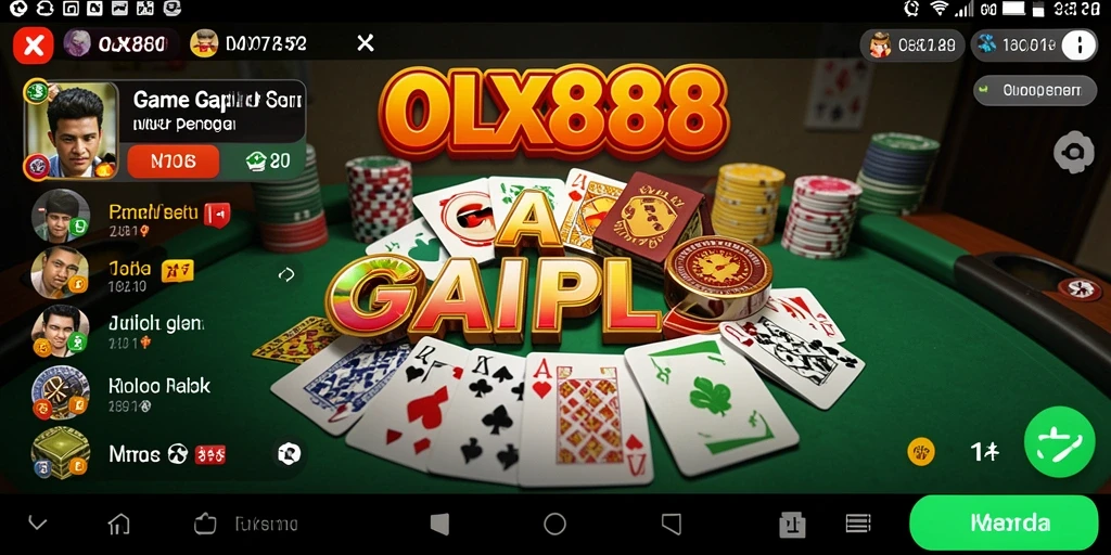Tampilan gameplay seru saat bermain Gaple di OLX888.
