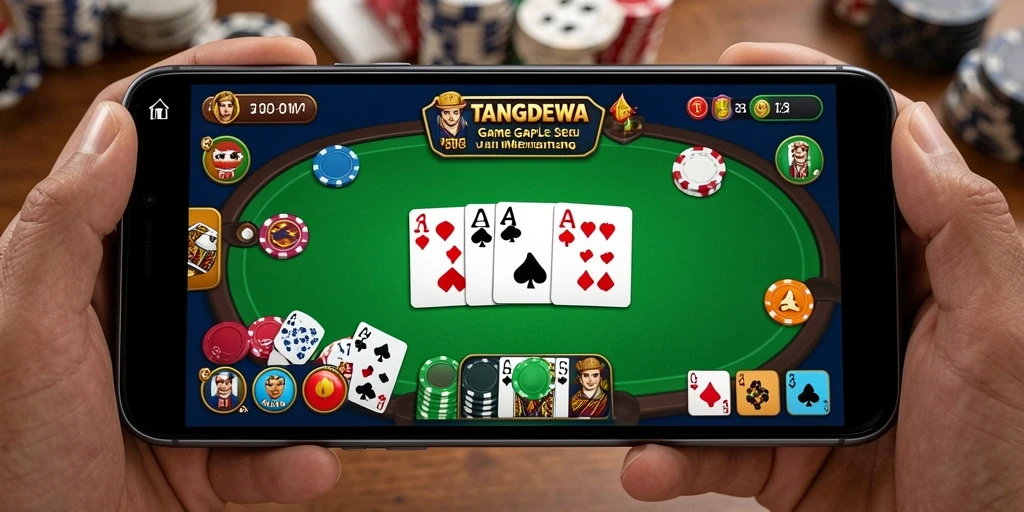 Screenshot gameplay TANGANDEWA menampilkan keseruan bermain Gaple.